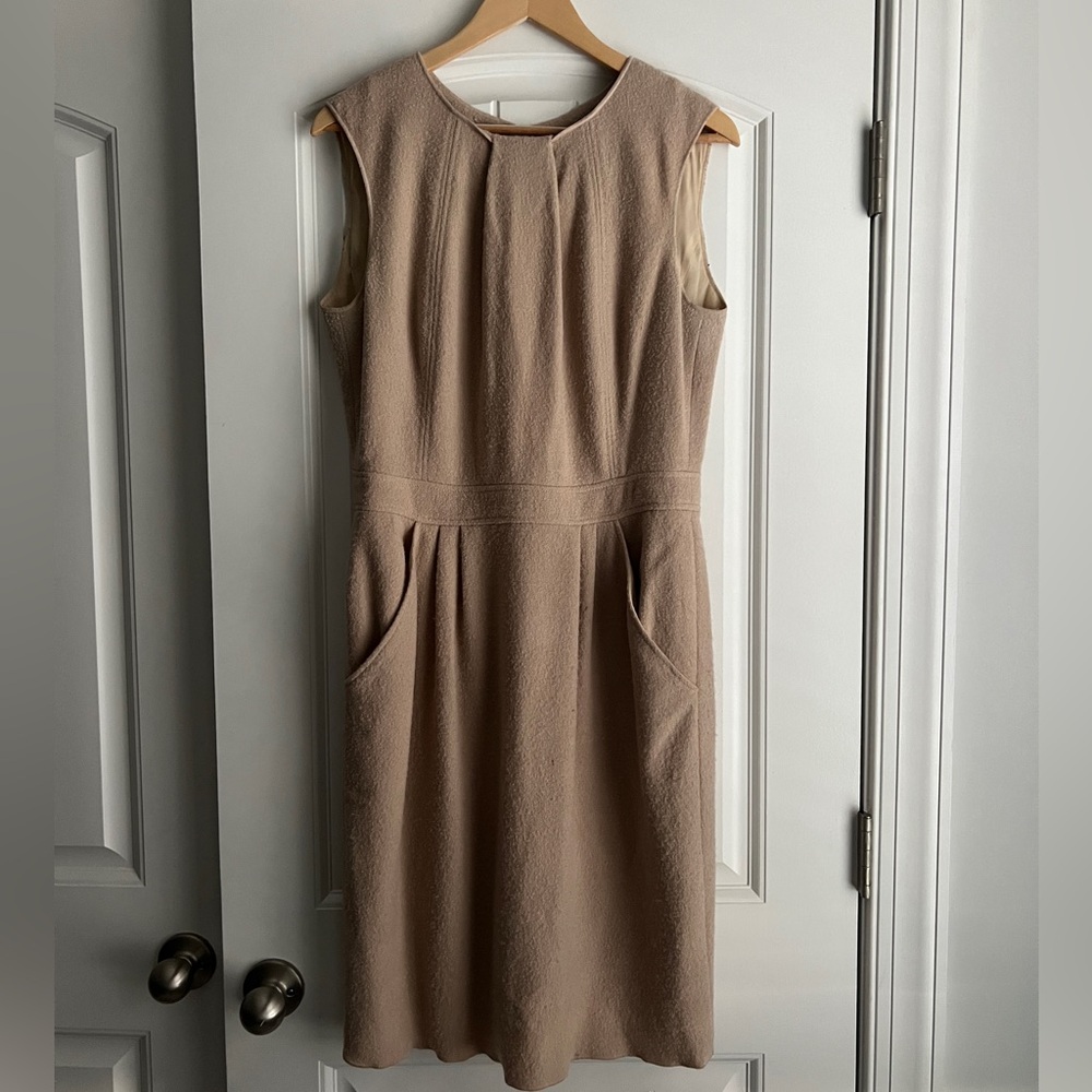 Vintage Oscar de la Renta Wool Sleeveless Sheath Dress